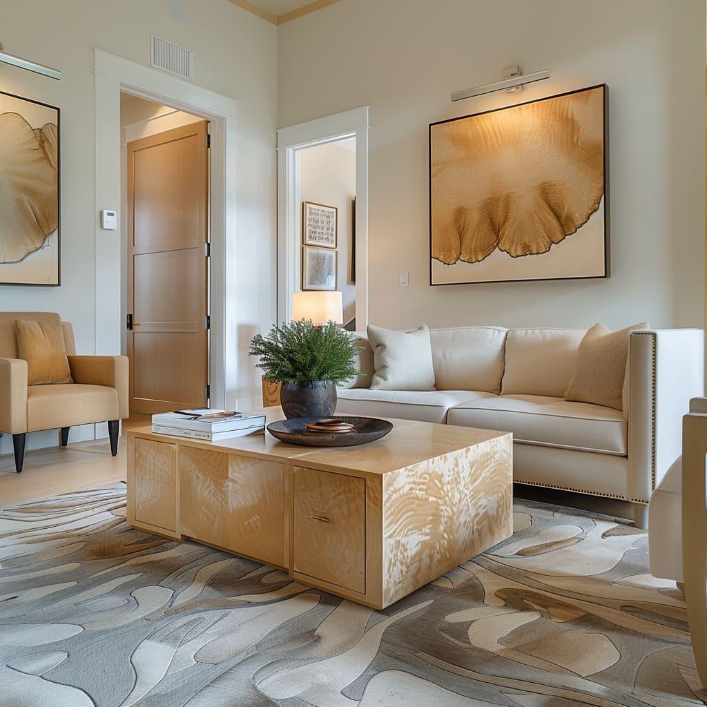 Opt for wooden paneling to create a serene atmosphere
